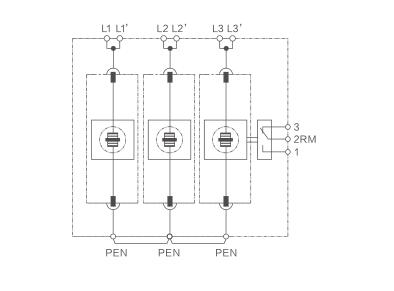 China supply AC power SPD Iimp 15kA surge voltage protection circuit diagram