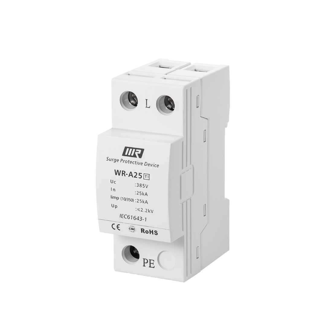 Type 1 AC 275V/385V/440V 1P/1+0 ln25kA limp25kA SPD