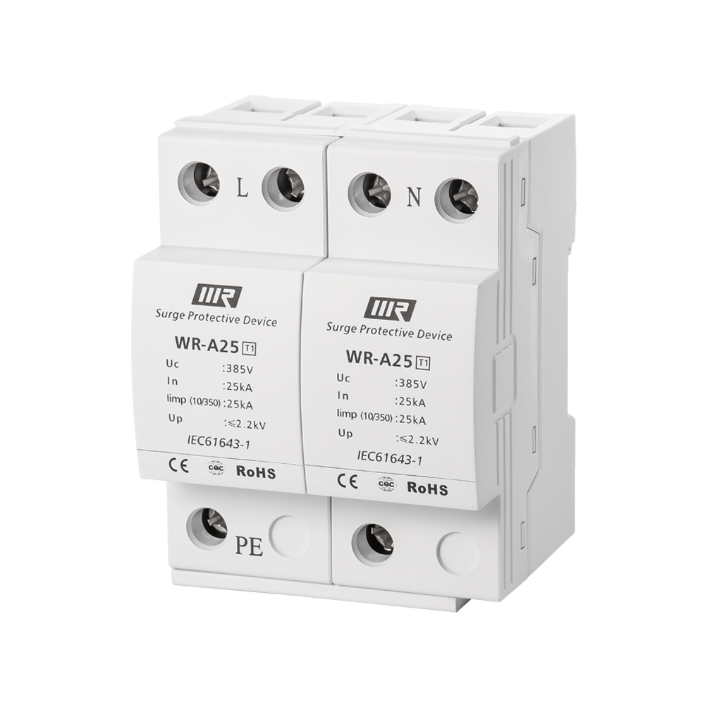 Type 1 AC 275V/385V/440V 2P/2+0 ln25kA limp25kA SPD